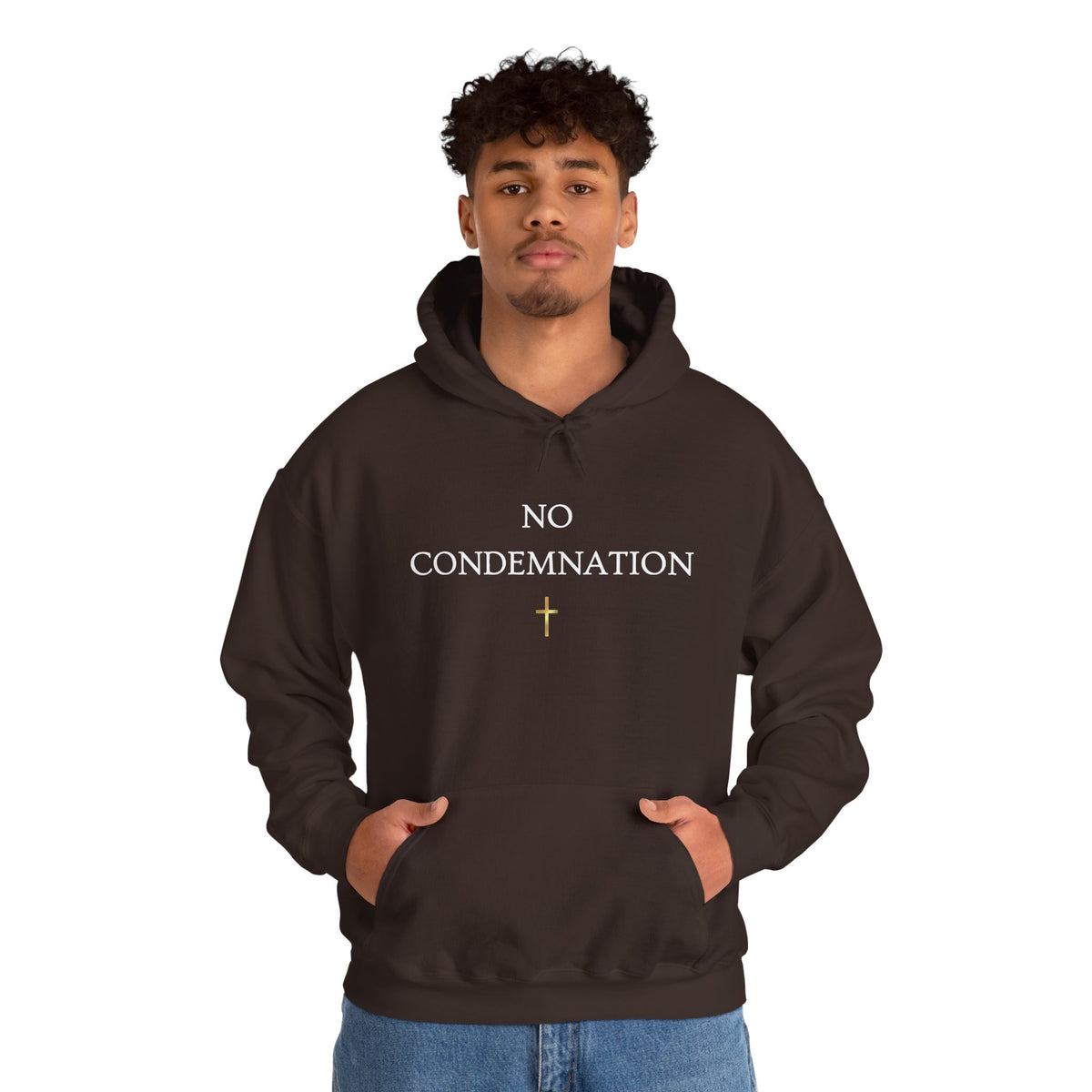 No Condemnation Hoodie — Romans 8:1 Christian Faith Sweatshirt
