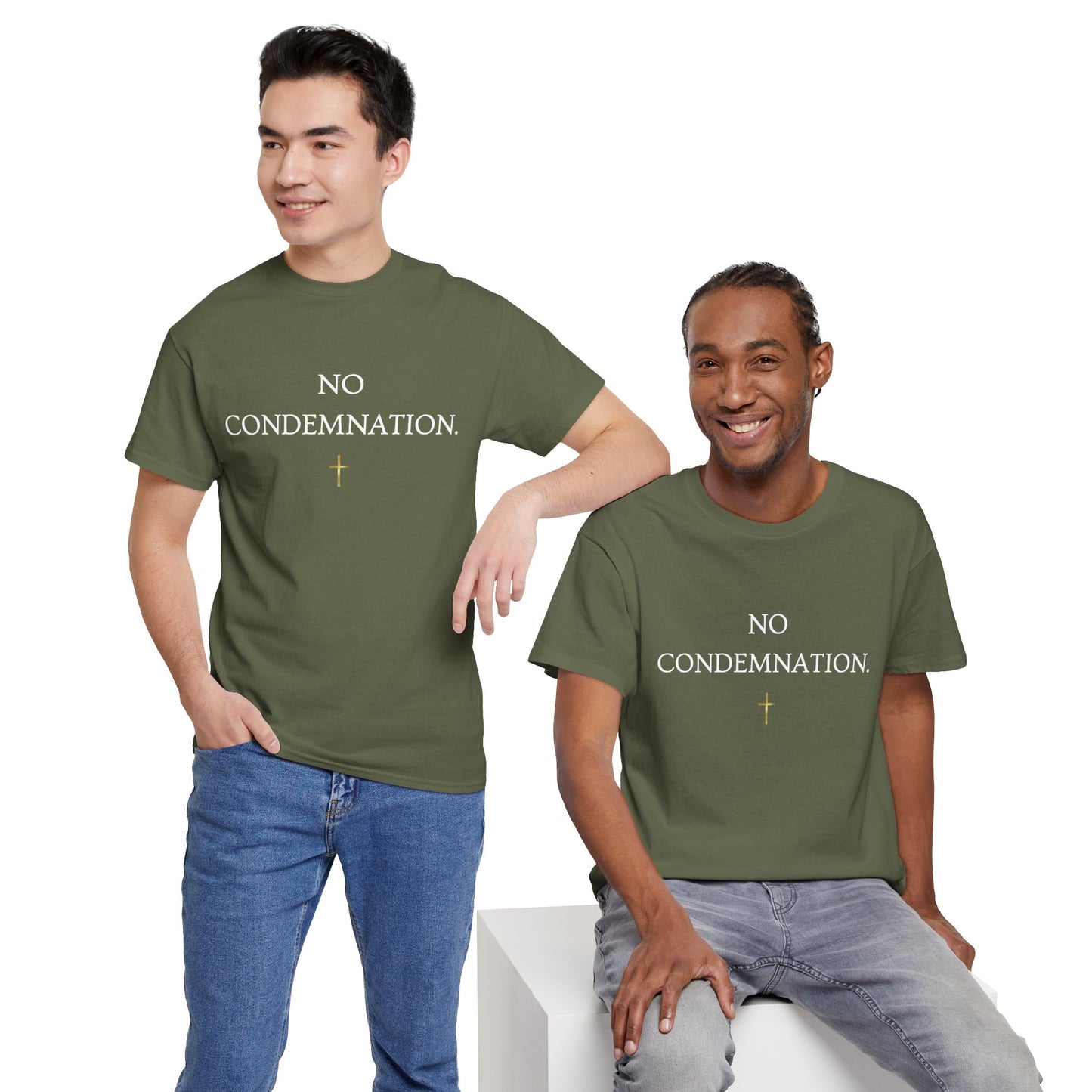 "No Condemnation" Romans 8:1 Bible Verse Shirt