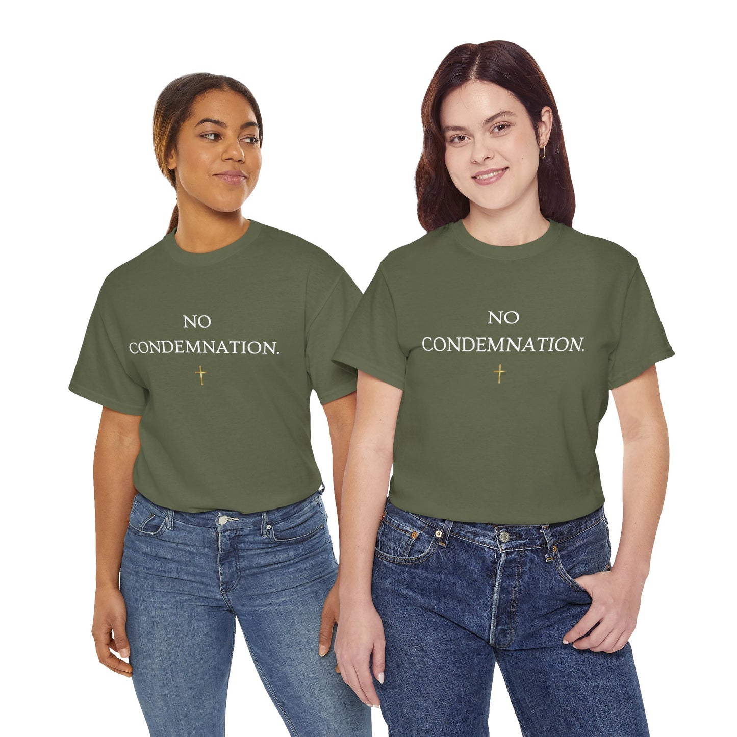 "No Condemnation" Romans 8:1 Bible Verse Shirt