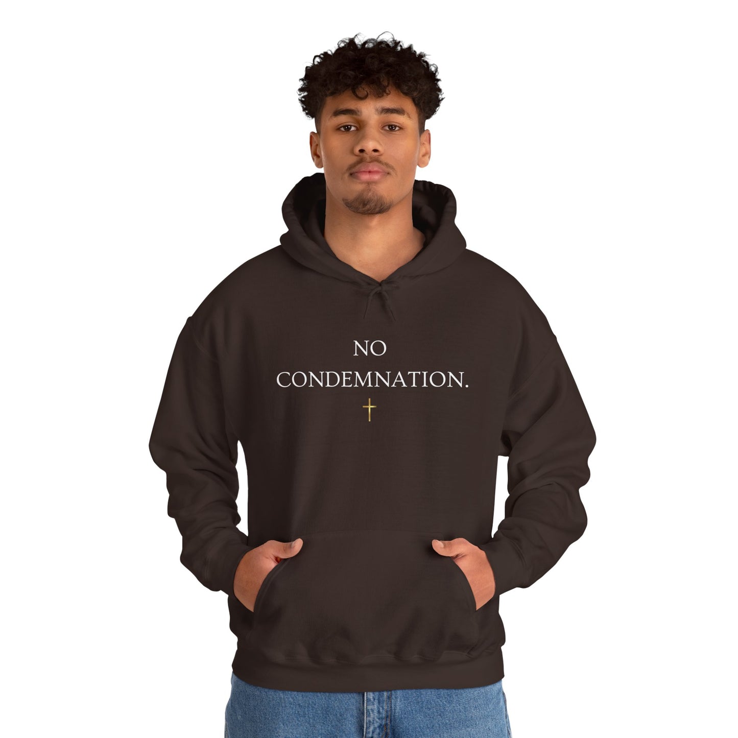 No Condemnation Hoodie — Romans 8:1 Christian Faith Sweatshirt