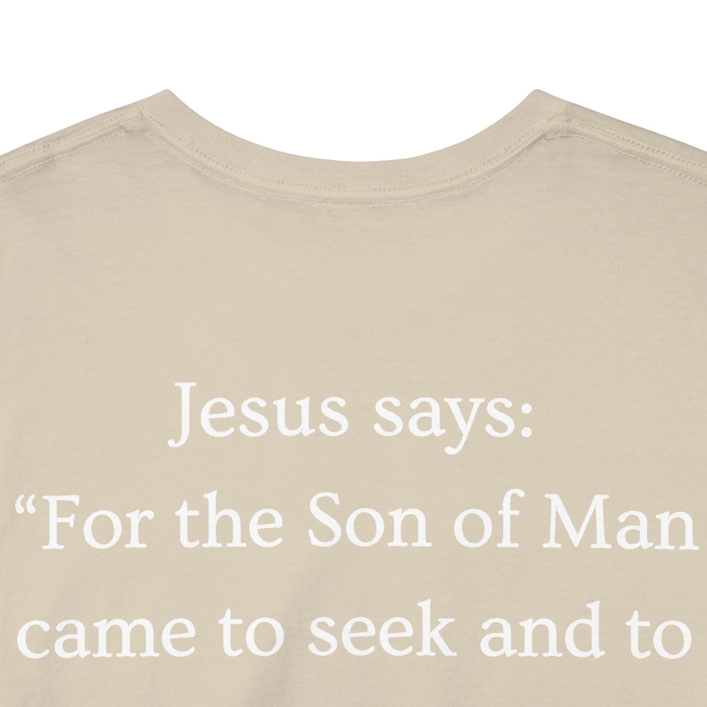 FOUND. Christian T-Shirt — Luke 19:10 Scripture Tee