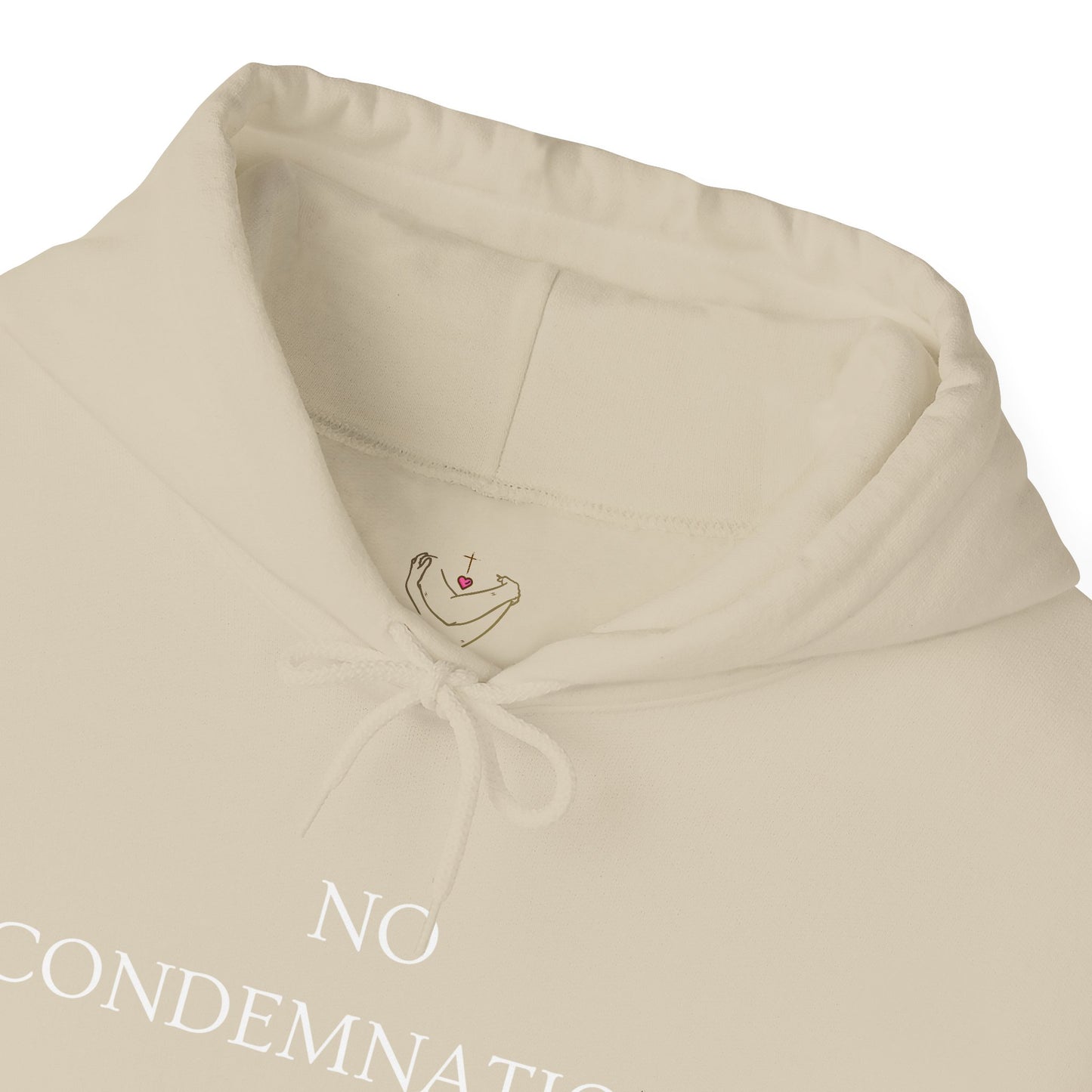 No Condemnation Hoodie — Romans 8:1 Christian Faith Sweatshirt
