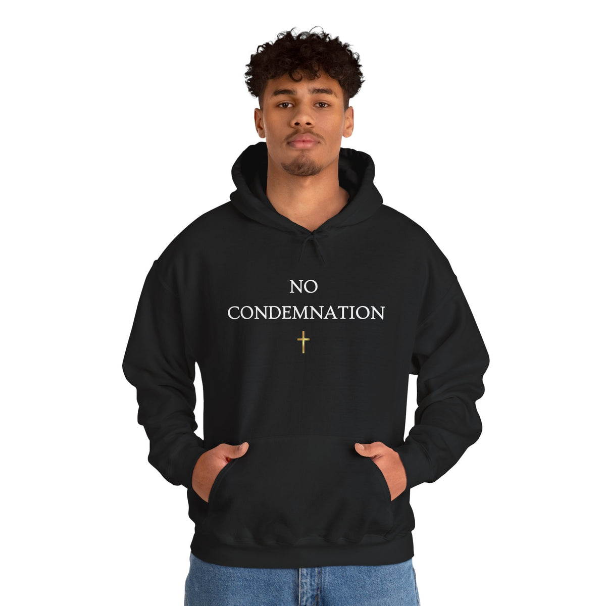 No Condemnation Hoodie — Romans 8:1 Christian Faith Sweatshirt