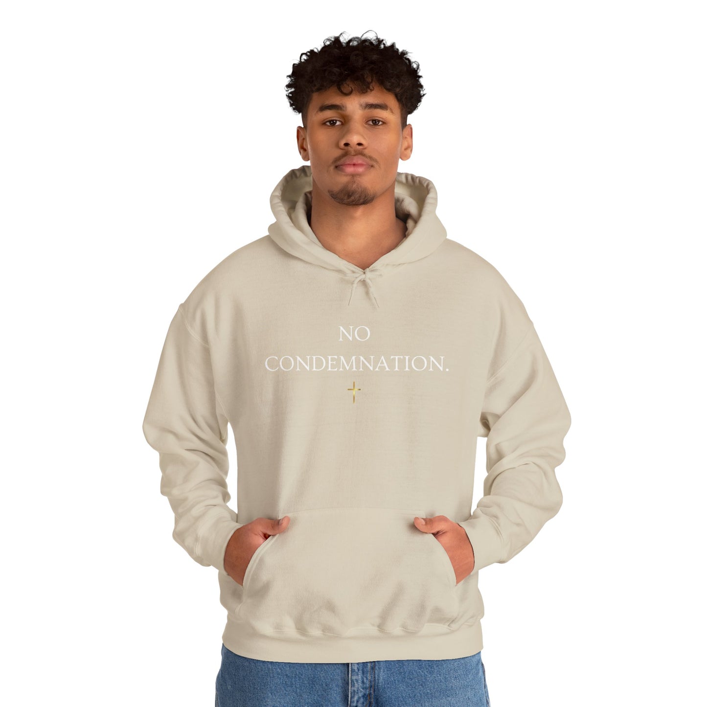 No Condemnation Hoodie — Romans 8:1 Christian Faith Sweatshirt