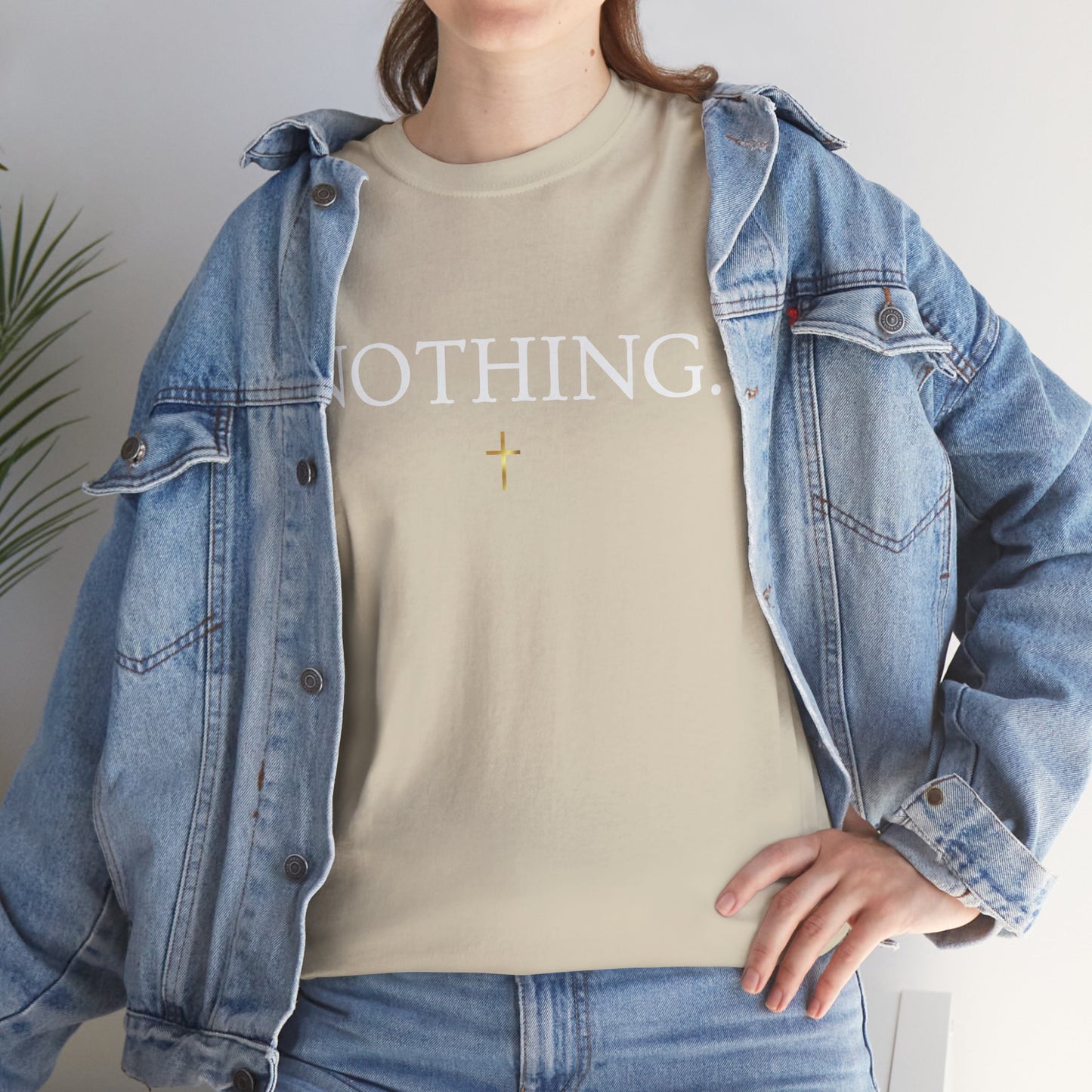 NOTHING. Graphic Tee — Romans 8:38-39 Scripture Back Print