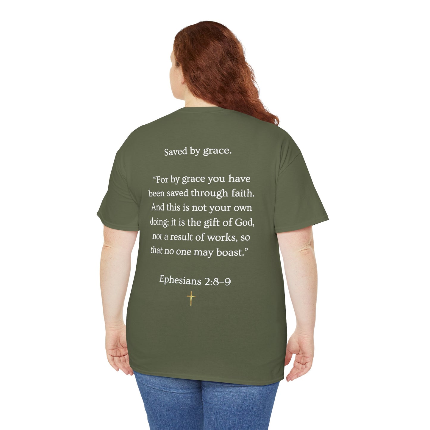 Never Earned It T‑Shirt — Christian Faith Tee with Ephesians 2:8‑9 Verse