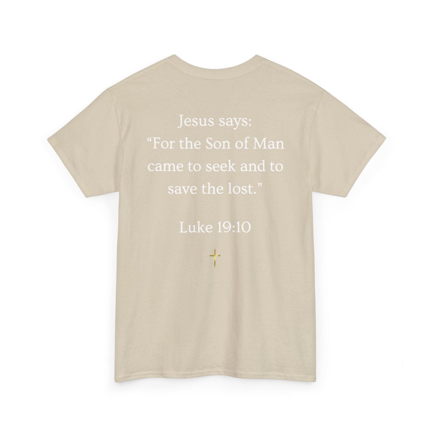 FOUND. Christian T-Shirt — Luke 19:10 Scripture Tee