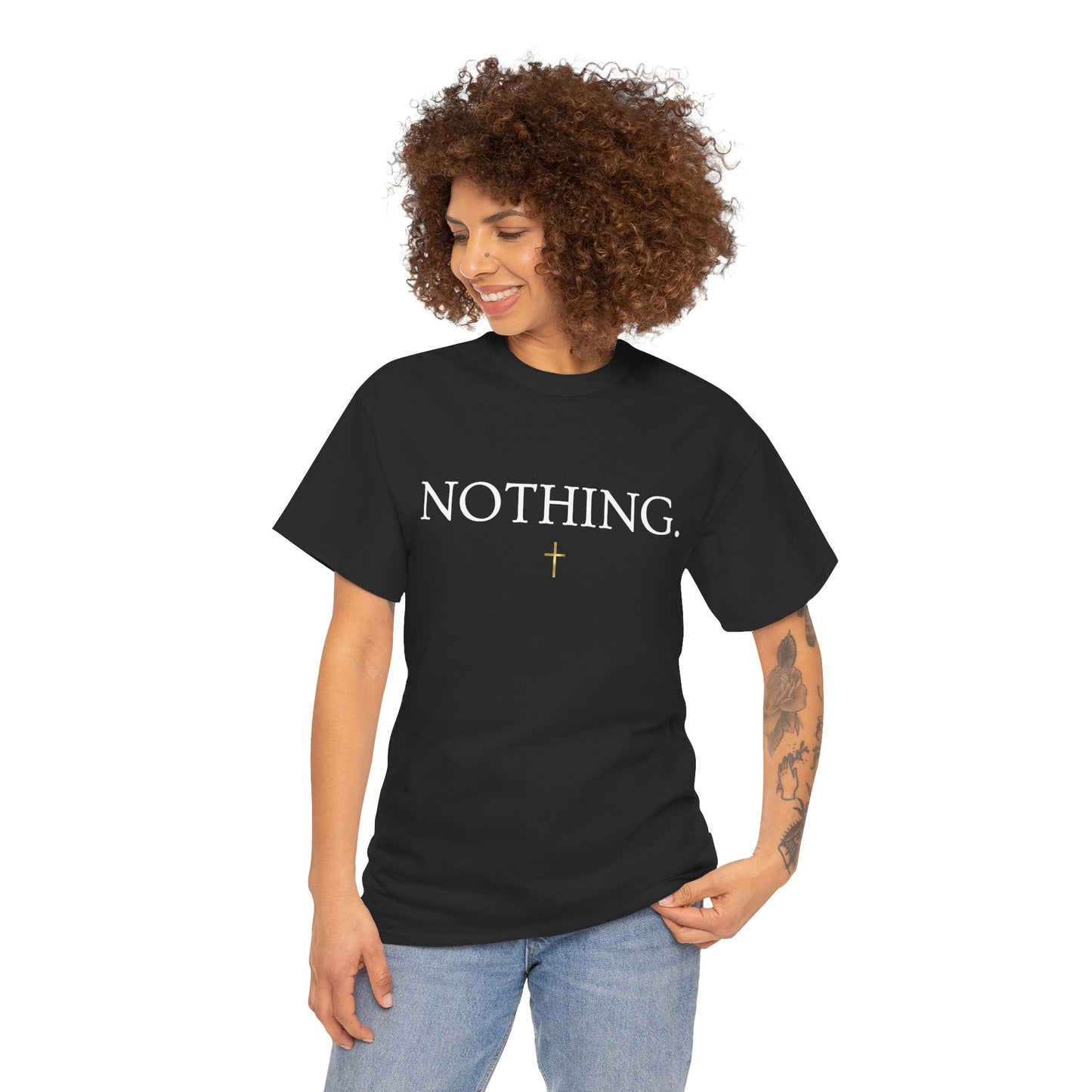 NOTHING. Graphic Tee — Romans 8:38-39 Scripture Back Print