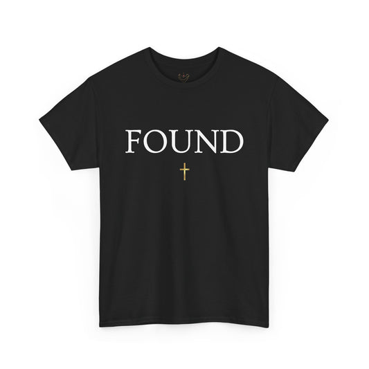 FOUND. Christian T-Shirt — Luke 19:10 Scripture Tee