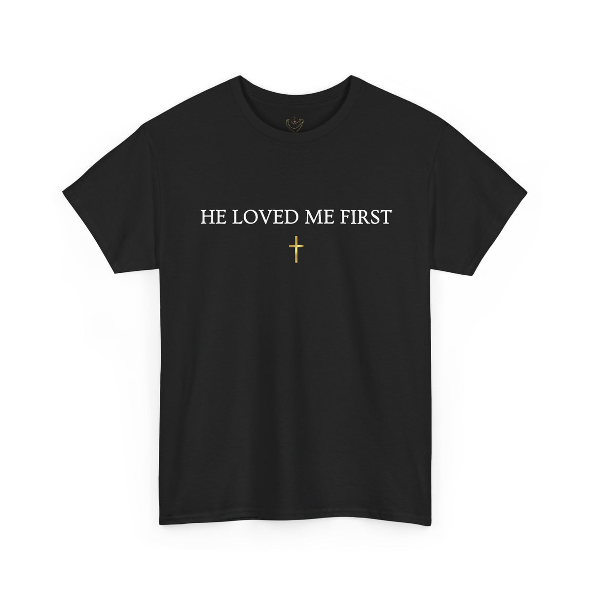 "He Loved Me First" Christian Tee — Cotton Shirt (1 John 4:19)