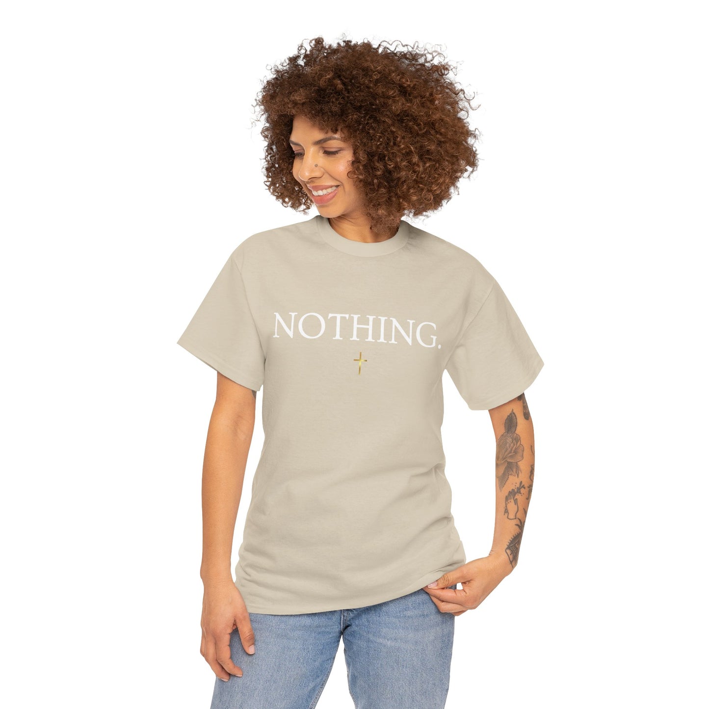 NOTHING. Graphic Tee — Romans 8:38-39 Scripture Back Print