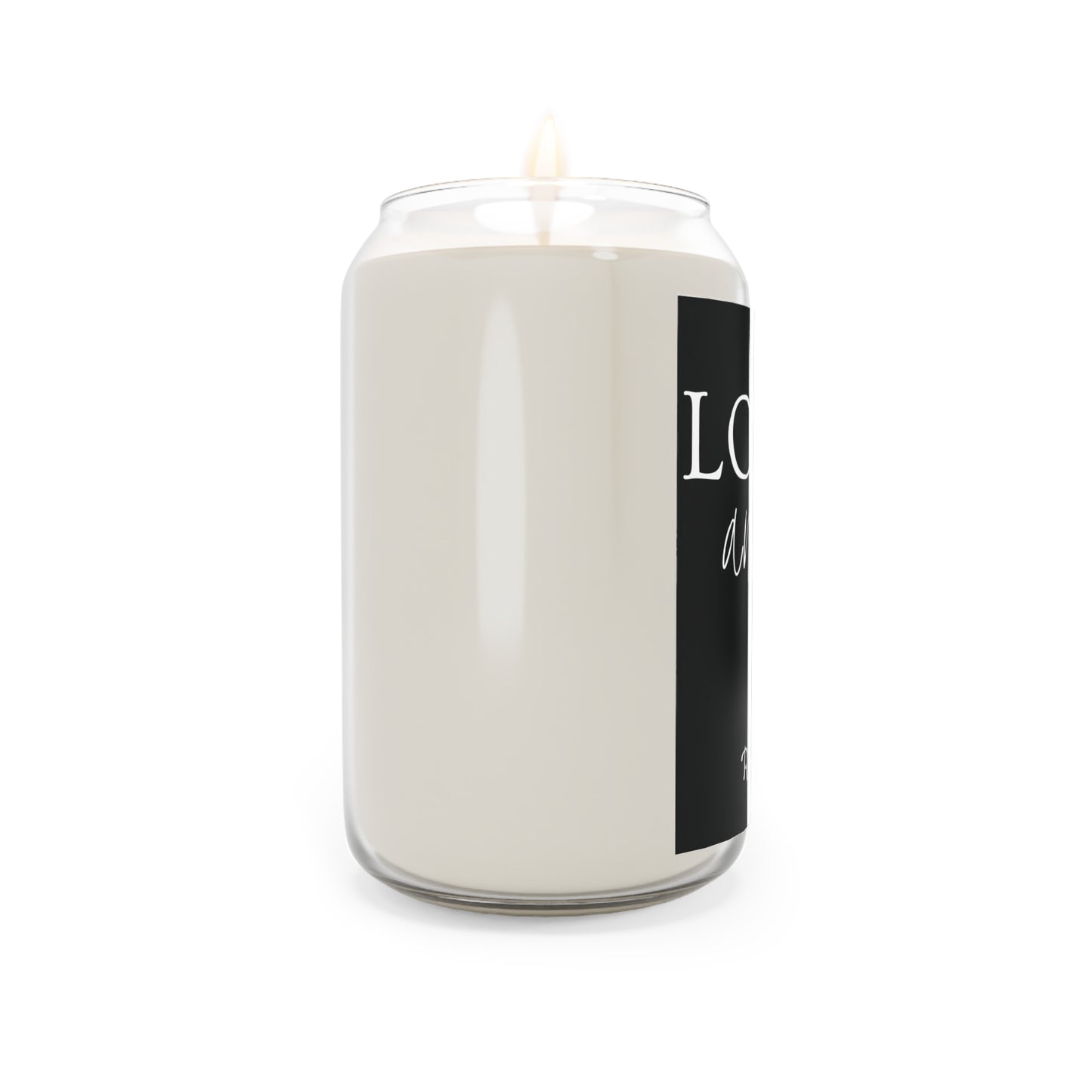 Loved Anyway Gold Cross Soy Candle – 13.75oz Christian Scented Candle (Romans 5:8)