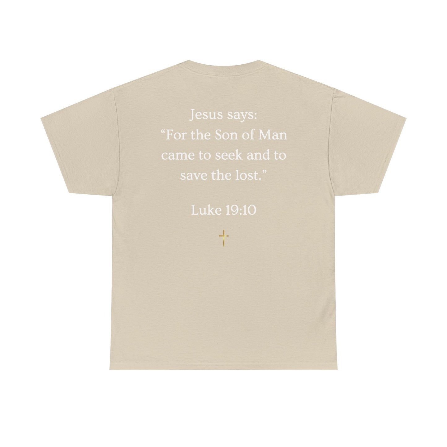 FOUND. Christian T-Shirt — Luke 19:10 Scripture Tee