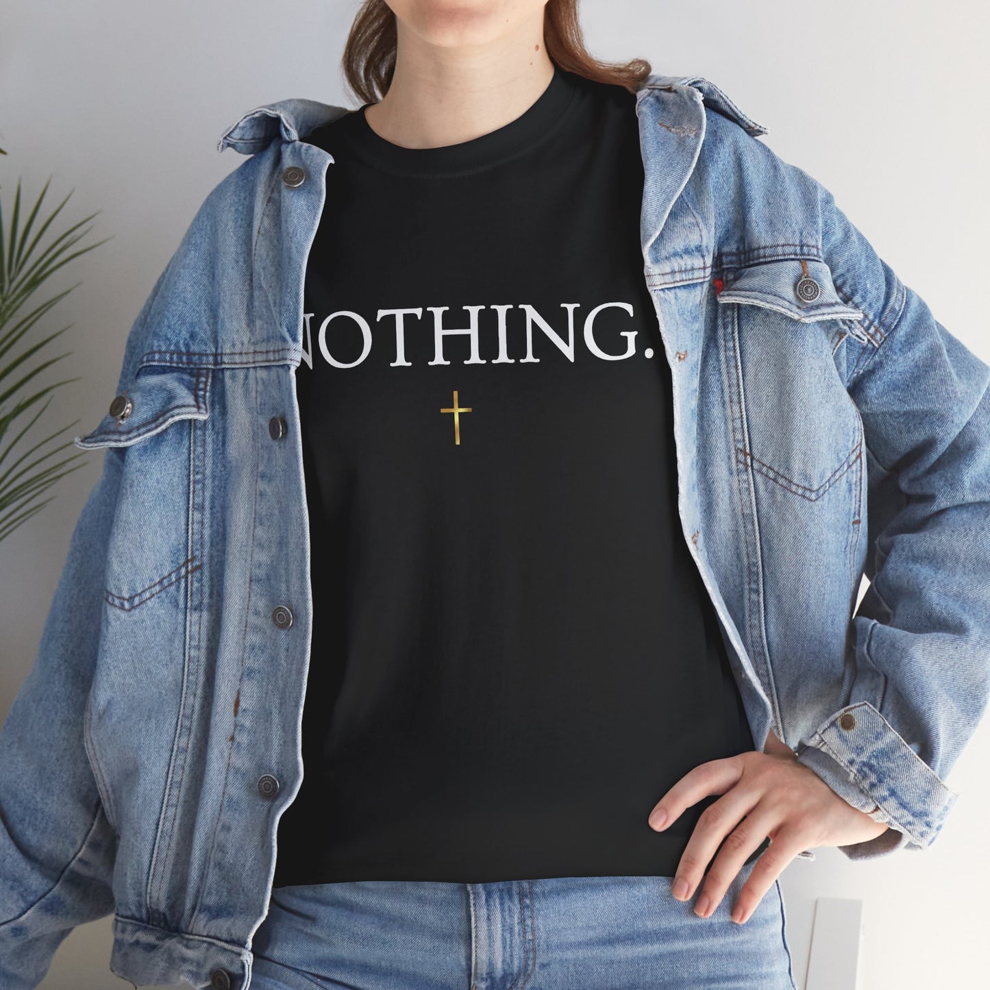 NOTHING. Graphic Tee — Romans 8:38-39 Scripture Back Print