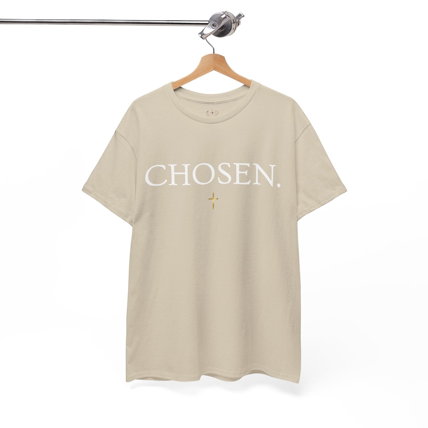 Chosen Christian T-Shirt — "CHOSEN." Front with 1 Peter 2:9 Back