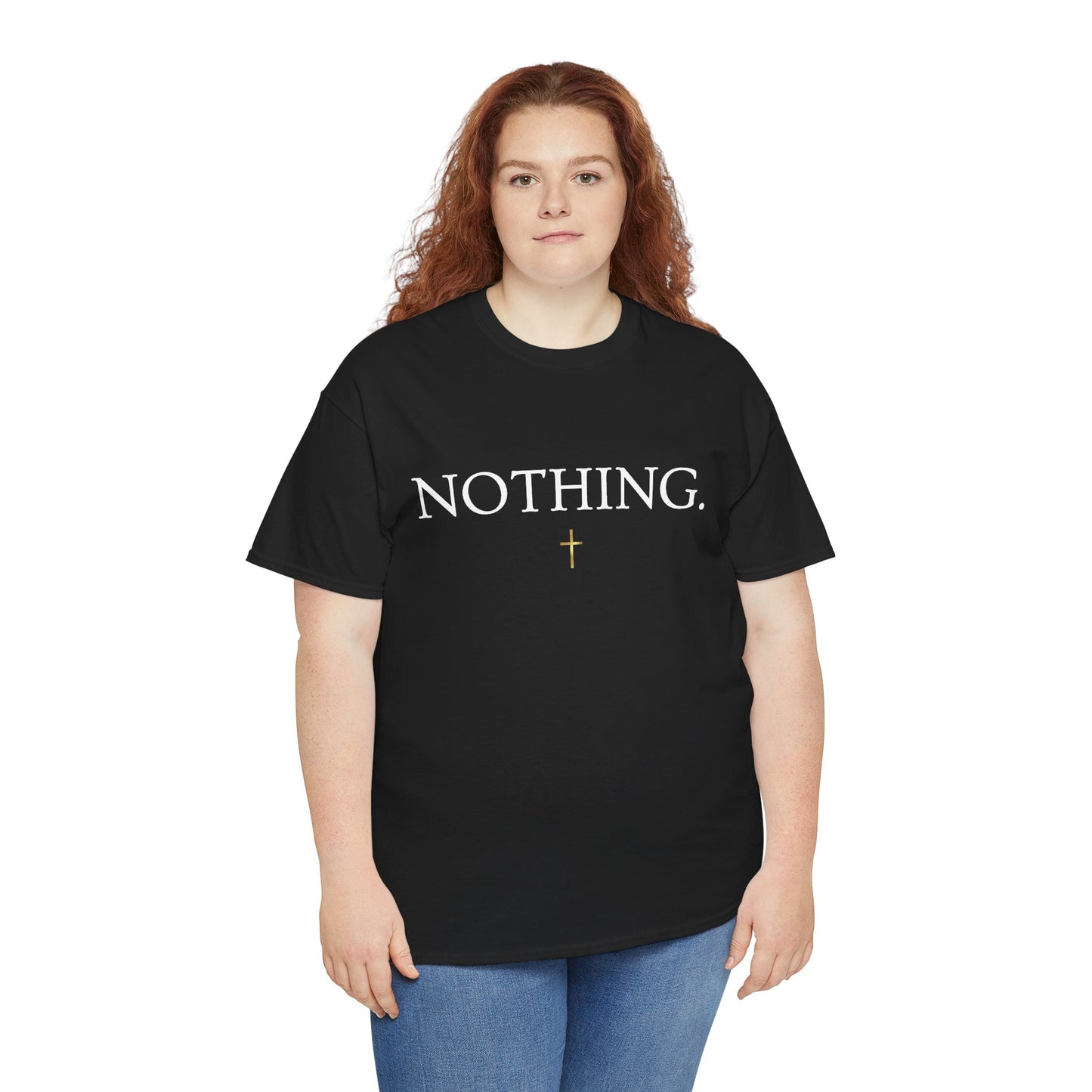 NOTHING. Graphic Tee — Romans 8:38-39 Scripture Back Print