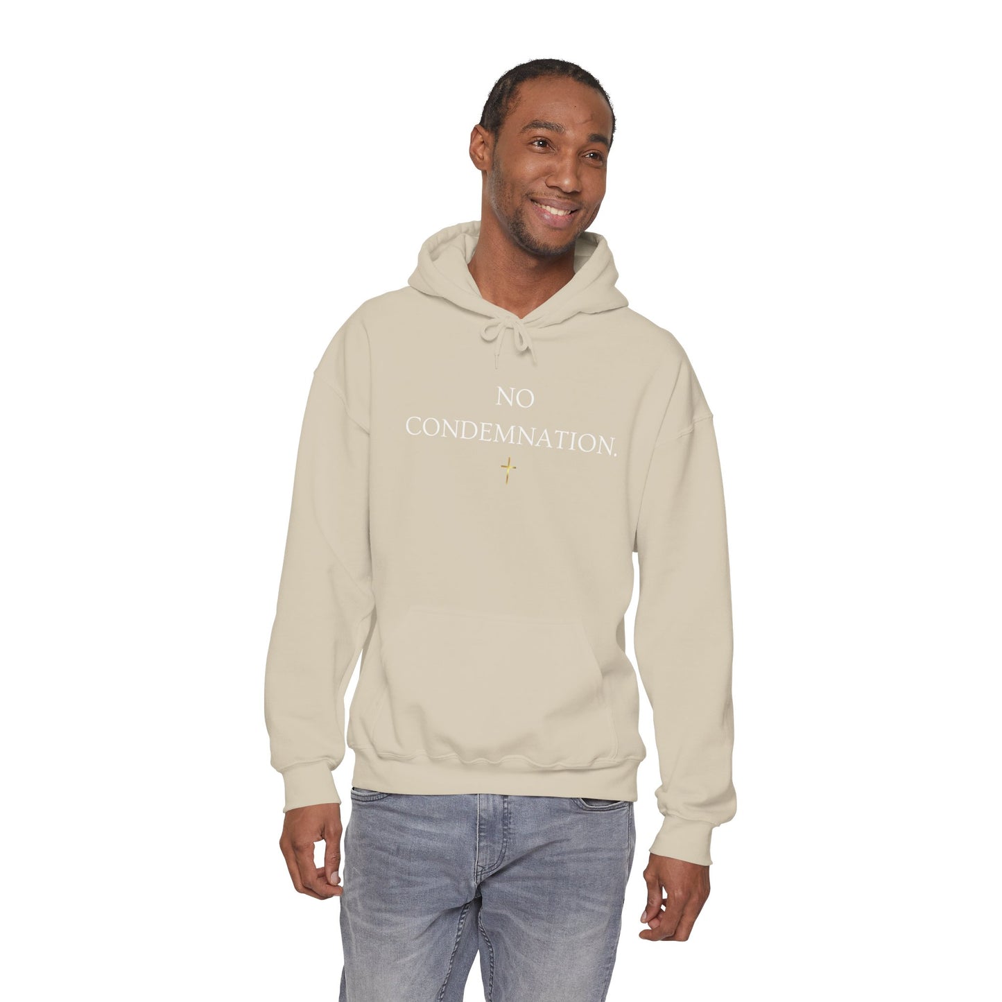 No Condemnation Hoodie — Romans 8:1 Christian Faith Sweatshirt
