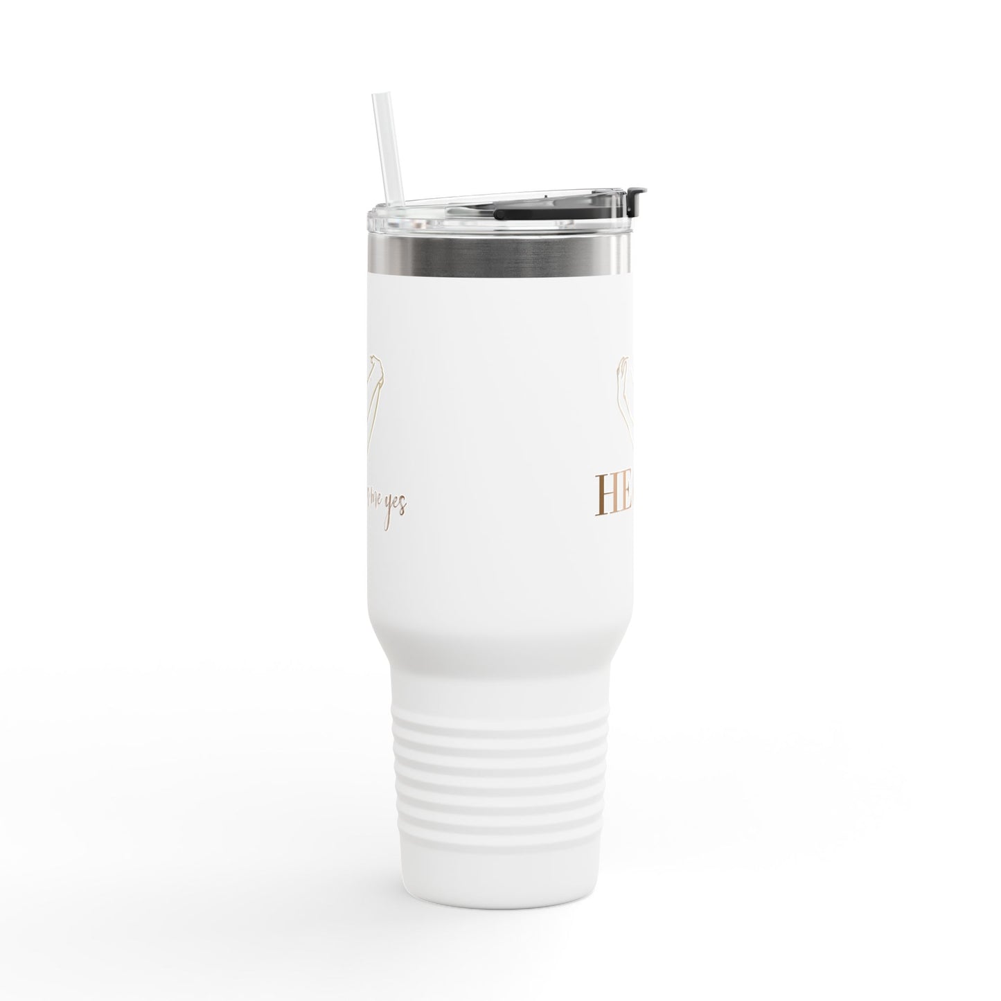 HE Loves Me Yes Insulated Travel Mug, 40oz