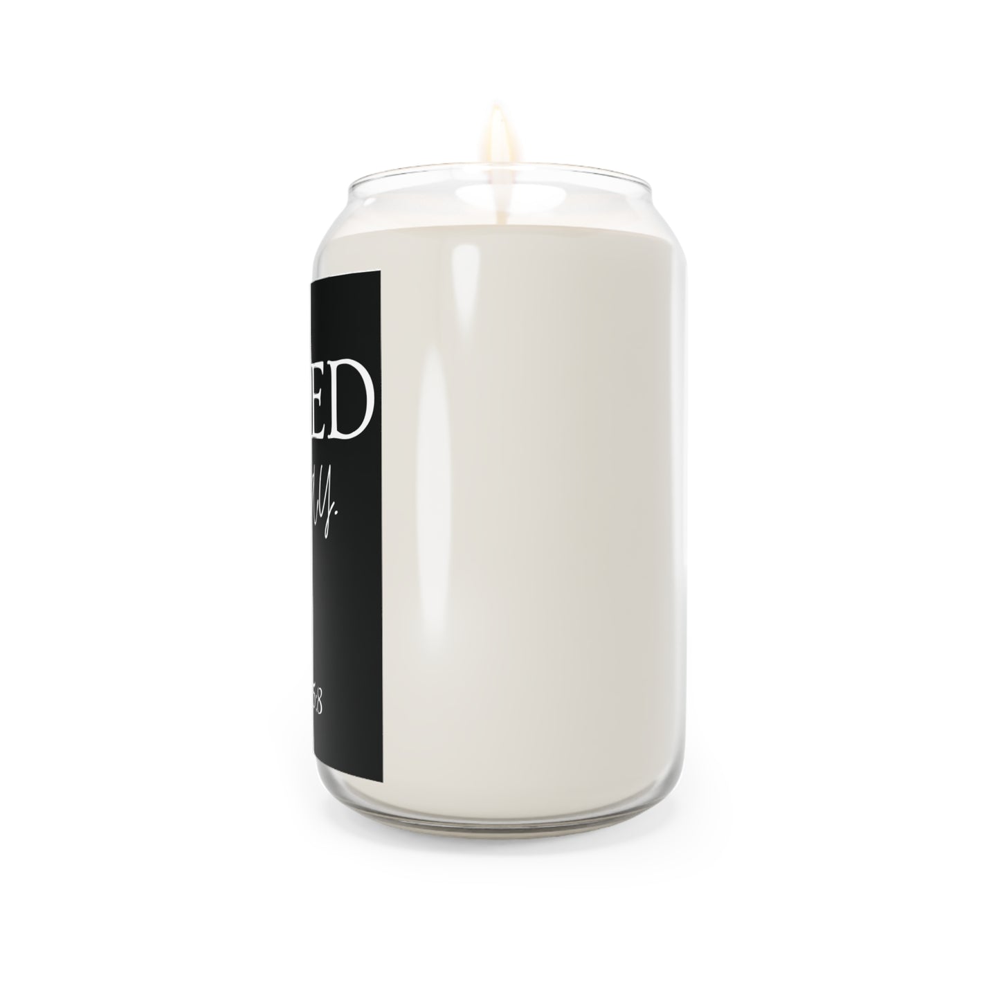Loved Anyway Gold Cross Soy Candle – 13.75oz Christian Scented Candle (Romans 5:8)