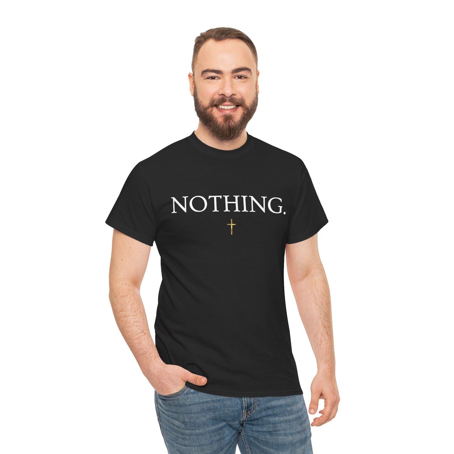 NOTHING. Graphic Tee — Romans 8:38-39 Scripture Back Print