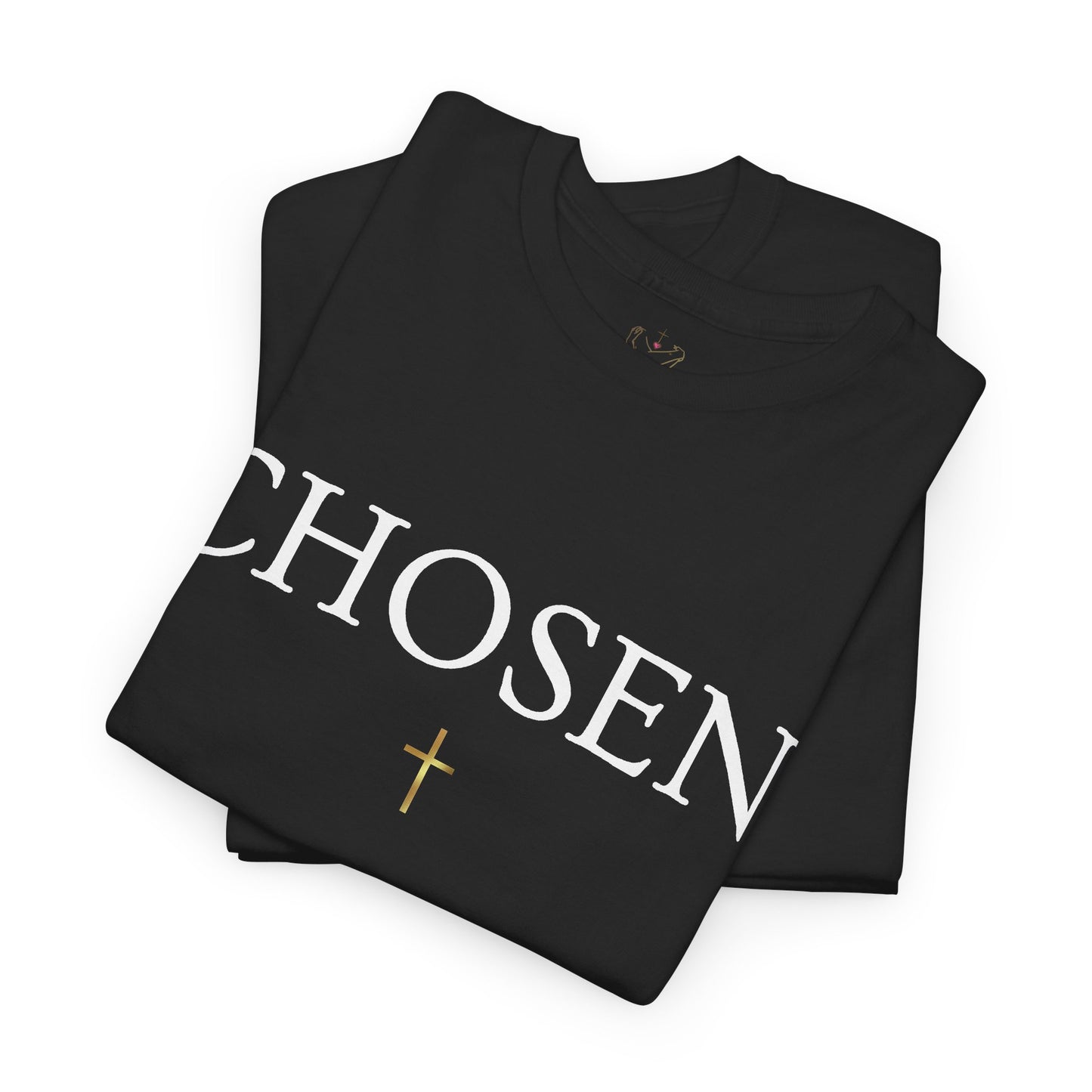 Chosen Christian T-Shirt — "CHOSEN." Front with 1 Peter 2:9 Back