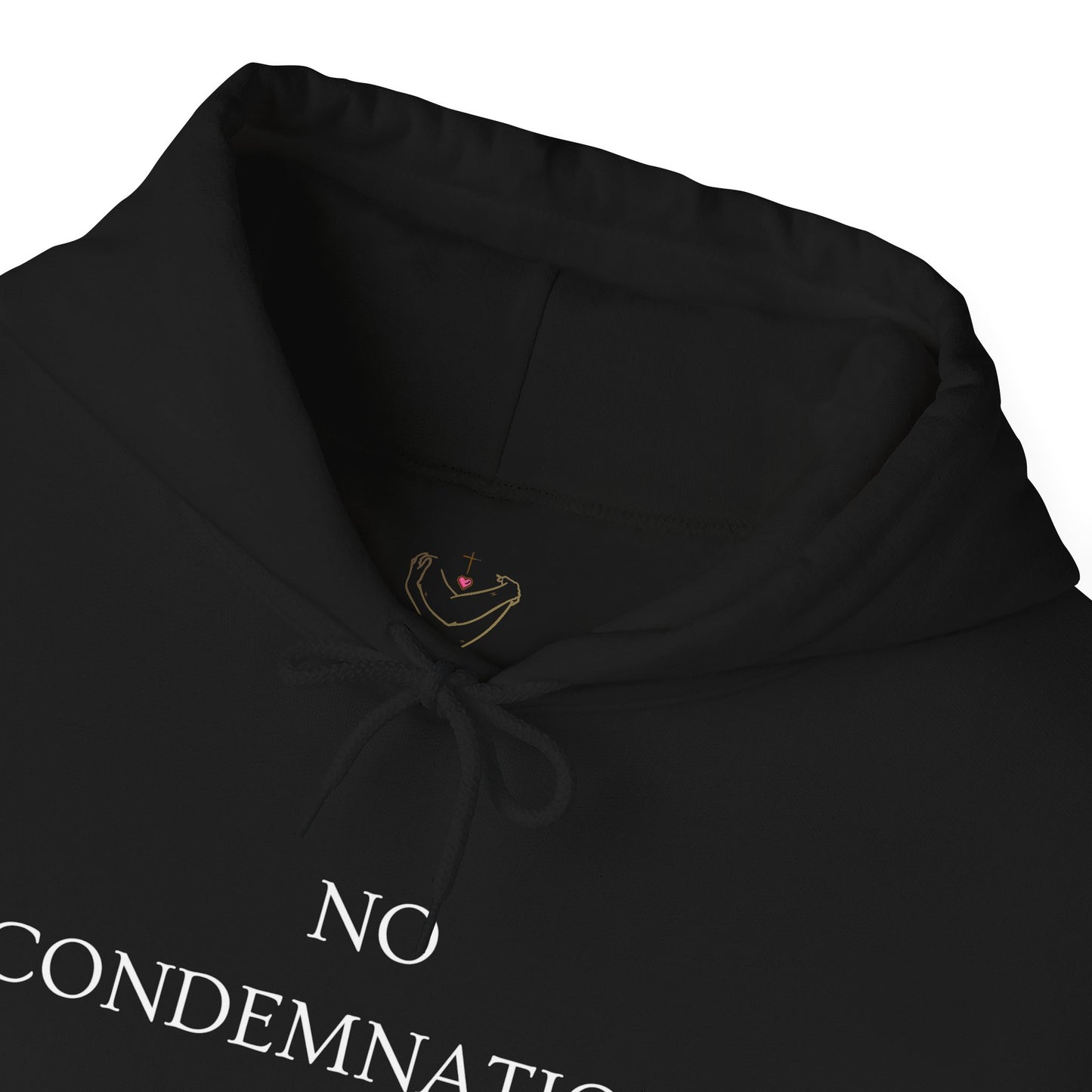 No Condemnation Hoodie — Romans 8:1 Christian Faith Sweatshirt