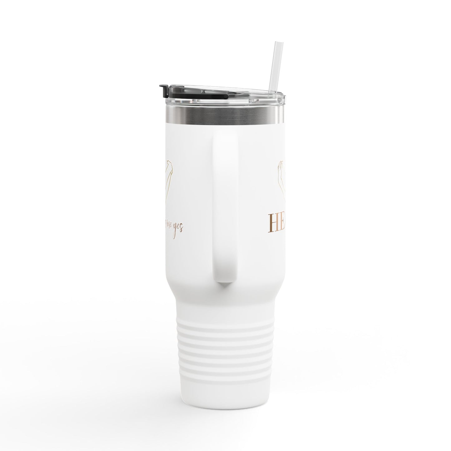 HE Loves Me Yes Insulated Travel Mug, 40oz